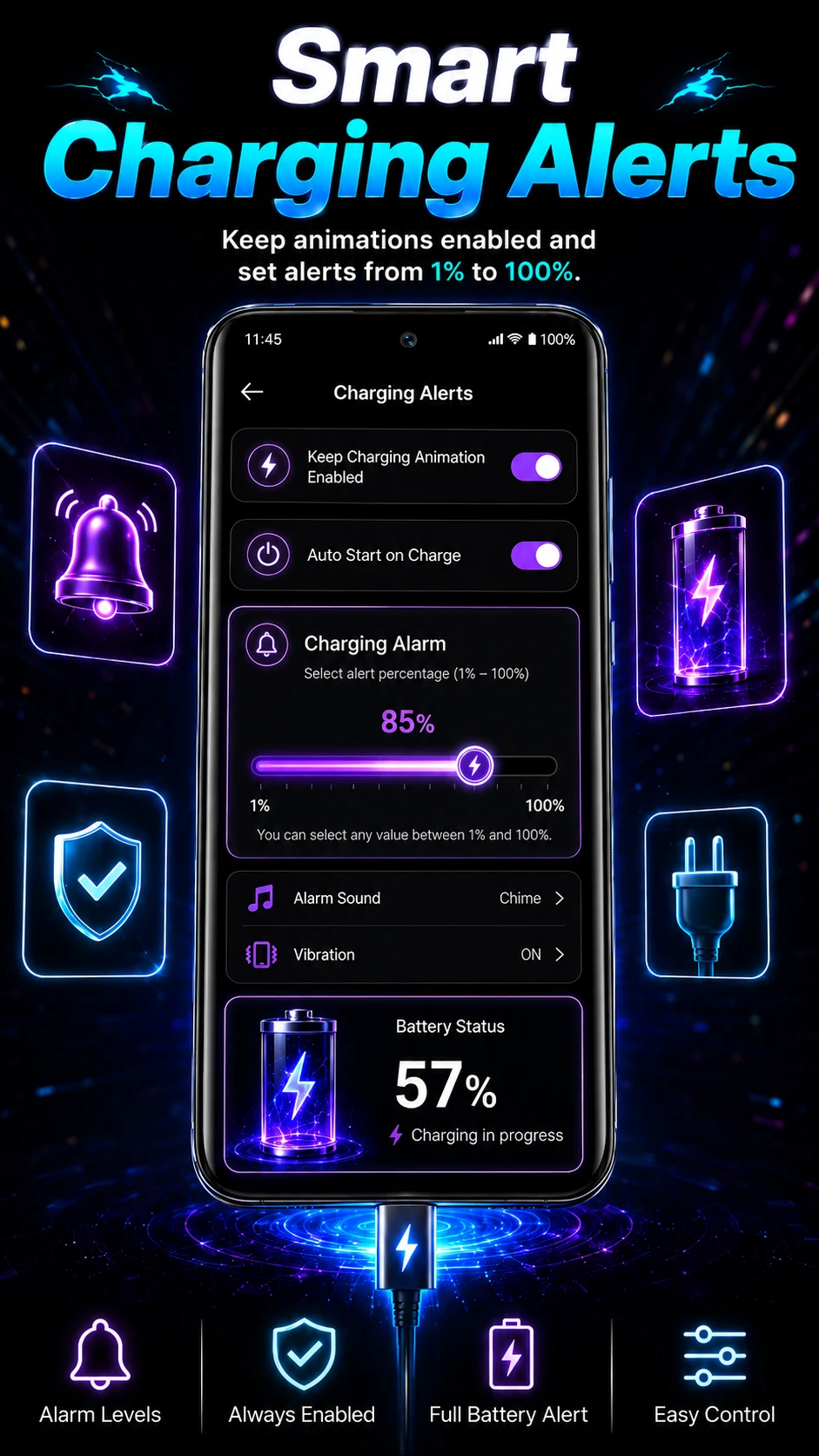 Charging Animation: 3D Battery screenshot