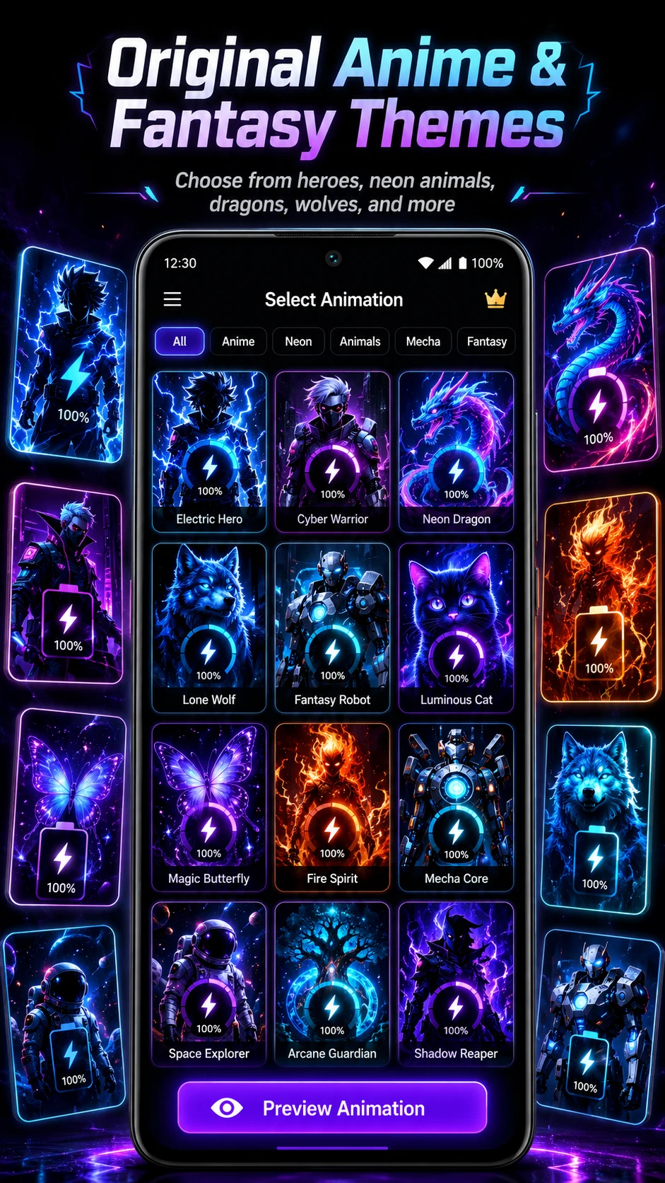 Charging Animation: 3D Battery screenshot